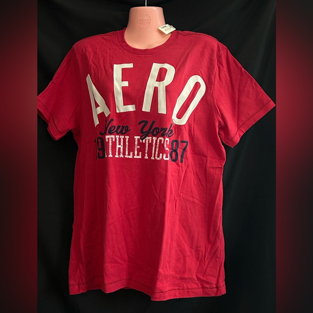 Aeropostale Men’s 1987 New York Athletics Red Short Sleeve T-Shirt LG NWT